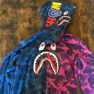 Bape (Bathing Ape) Youth Large, Purple and Blue